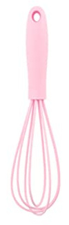 AKUYAO Batidora de huevos manual, Batidora de mano, Batidor silicona, Mini batidor, Batidor, Batidor pequeño, Batidor pequeño, Batidor, Batir, Espumar y Remover (rosa)