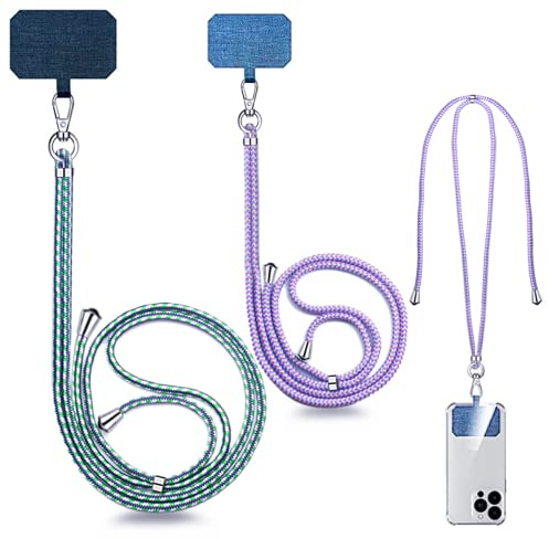 SWINILAYA 2 Pezzi Laccio Portacellulare da Collo Universale - Regolabile, Anticaduta per Smartphone, Cinturino in Nylon Resistente, Ideale per Sport e Viaggi