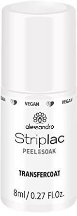 alessandro Striplac Peel or Soak - NAIL ART TRANSFERCOAT - LED Nagelfolienkleber - Für perfekte Nägel in 15 Minuten - 8ml