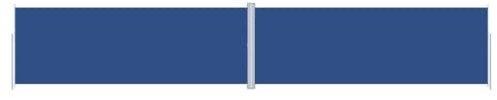 'vidaXL - Toldo lateral retráctil, azul, resistente a los rayos UV y al agua, pantalla de privacidad para exteriores para patio y jardín, ancho ajustable hasta 1200 cm, fácil montaje