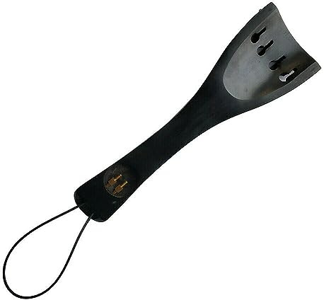 WUQIMUSC 3/4 Upright Double Bass Tailpiece with Tailgut, Natural Ebony wood 4 String Bass Replacement Parts Luthier Tools