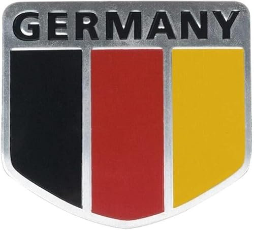 Metall Aluminium Deutschland Flagge Abzeichen Gitter Emblem Autoaufkleber Aufkleber Universal Dekoration professionell und attraktiv