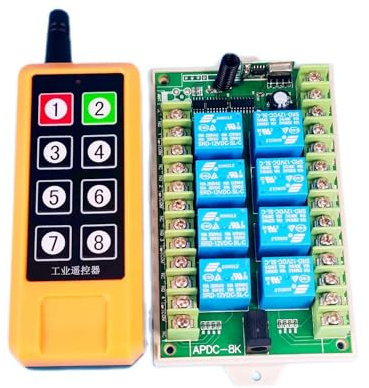 Interruptor de mando a distancia inalámbrico de 220 V CA, multifunción, 8 canales, control de receptor, no COM NC, módulo de relé, interruptor de mando a distancia inalámbrico