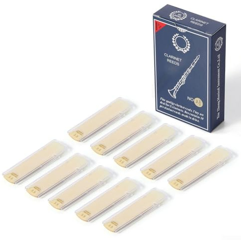 PETSTIBLE 10 Stück Bb-Klarinettenblätter Stärke 1/1,5/2/2,5/3/3,5 Holzblasinstrument-Teile (3,5)