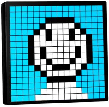 Tiardey Pixel Art Digitaler Fotorahmen, programmierbares RGB-LED-Panel, intelligente Uhr mit Social-Media-Benachrichtigungen, Heimdekoration, Kalenderuhr, Gaming-Gadget, Schwarz