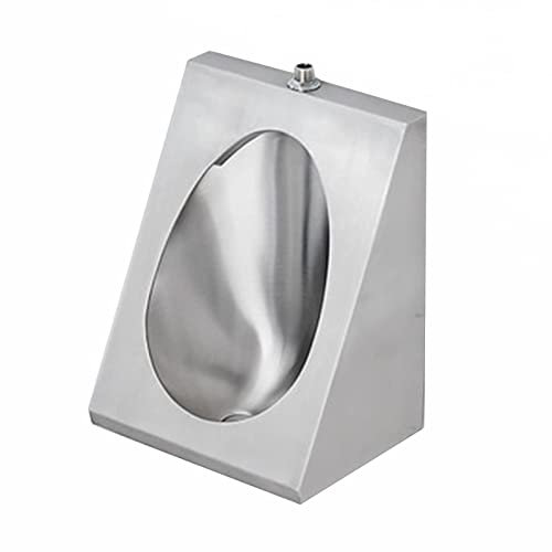 CQIKRWGWS Orinal para Hombres de Acero Inoxidable 304 para el hogar, Orinal de Pared con Sensor/Pedal, Inodoro público de Drenaje Vertical Integrado Comercial pequeño, Adecuado para Uso en hogares,