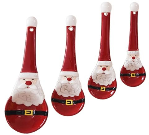 SHOWERORO 1satz Santa Claus Keramik-messlöffel Niedliche Küchenaccessoires Für Backen Und Kochen Festliches Design Teiliges Set Für Gewürze Und Zutaten