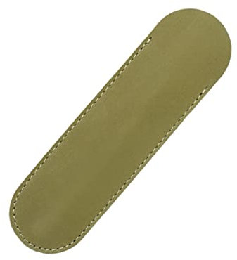 GETAJGHSD Stiftetasche Aus Echtem Leder Stiftehalter Handgenäht Stiftetasche Für Füllfederhalter Stifteetui Passend Für Tintenroller Kugelschreiber Olivgrün