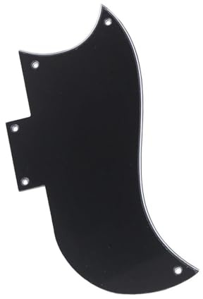 E-Gitarren-Schlagbrett schwarz 3-lagig für SG 61 5-Loch-Schlagbrett Pickguard Backplate Set