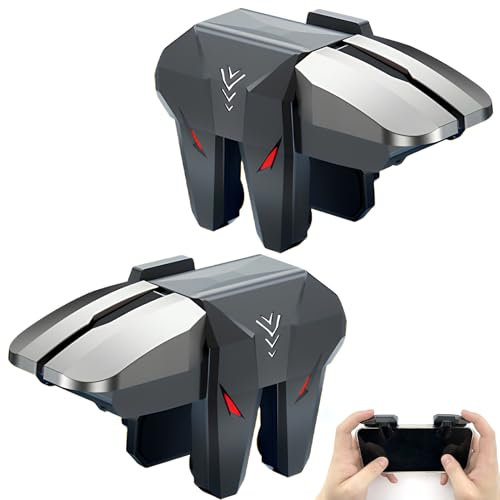 1 Paar Mobile Trigger Controller pour PUBG, Contrôleur de Jeu Mobile avec Trigger, Gâchettes L1R1 L2R2 Manette Portable, Joystick Gaming Gadgets Compatible avec Android iPhone iOS [video game]