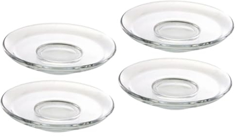 PRETYZOOM 2 Set Piattino in Piattino Rotondo Trasparente da caffè per Snack per Piccolo Vassoio per tè Piatto per Snack Tieni 2 Pezzi*2 Riutilizzabile