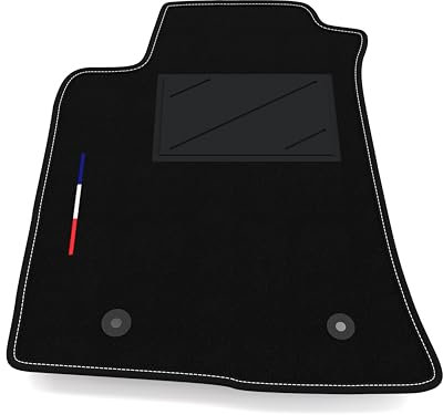 Somer Car Automatte nur auf der Fahrerseite, 1 Stück, kompatibel mit Toyota Avensis 2006-2009 | 1 maßgeschneiderter Teppich, Frankreich-Flagge