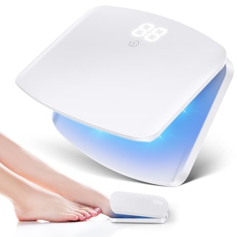 Berrlly Nail Fungus Laser Device Upgrade,Anti-Fungal Nail Treatment for Multiple Toenails/Nails,Enhanced 910nm Infrared Light + 470nm Blue Light Antifungal Laser,Height Adjustable,Safe&Reliable(White)