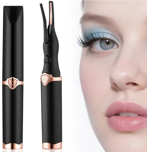 NICEWAT Beheizbare Wimpernzange, USB Elektrische Wimpernzange mit 3 Temperaturmodi, Beheizt Heated Lash Curler für 10S Schnelles, Schneller, Lang Anhaltender Schwung für 24 Stunden für alle Wimpern