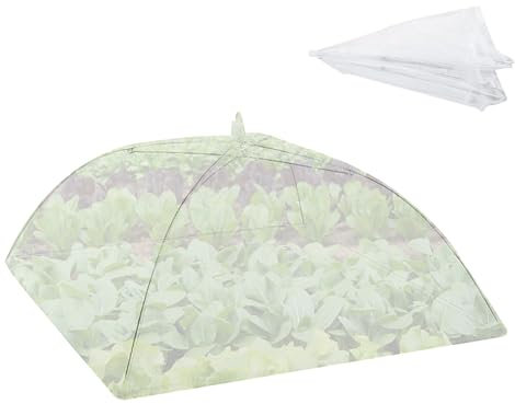 Copertura Pieghevole per Piante, Telo per Orto, Copertura Piante Da Esterno, Orto Pomodori Fragole Balcone Giardino Terrazzo, Bianco, 43×43 Cm