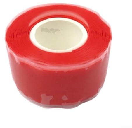 Sumsoctober 3 Meters Repair Sealing Insulation Tape, Silicone Waterproof Self Fusing Tapes Amalgamation Rubber Tapes for Pipe Plumbing Water Hose Leaks(Red)