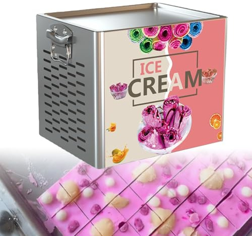 LADECNERHT Macchina per Gelato, Sorbetto E Yogurt Gelato da 330 W, Piastra Fredda Istantanea con 2 Raschiatori, Ideale per Gelato Soft, Frullati di Frutta E Frullati