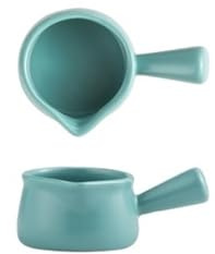 CFY652 Gravy Boat Small Milk Cup Coffee Utensil With Handle Ceramic Household Sauce Dish Gravy Boat Gravy Jug(Green)