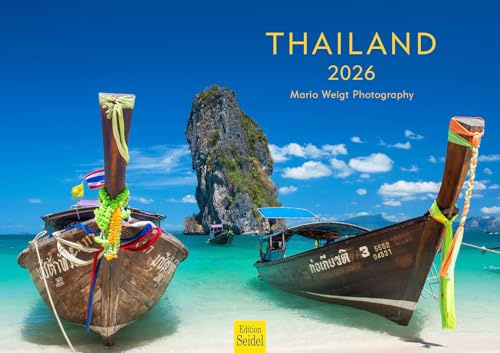 Edition Seidel Calendario Premium Thailandia 2026 formato DIN A3 da parete Asia Bangkok Tempio isola mare skyline Mario Weigt