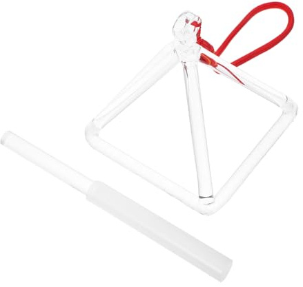 JOINPAYA Pirámide con Mazo de 4 Pulgadas de Meditación de Cuarzo que Mejora Efectos de Ondas Sonoras Instrumento de Percusión Afinado para Yoga y Terapia Sonora