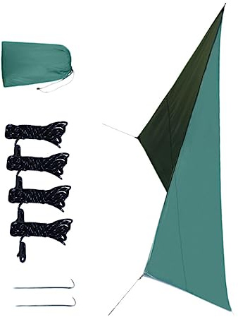 SUPVOX Vela Ombreggiante da Esterno in Oxford Spesso Telo Parasole Antivento con Protezione UV Copertura per Campeggio Picnic e Giardino Verde