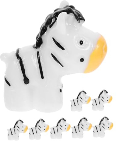 FUNOMOCYA 8pcs Mini Zebra Figurines Resin Table Decorations DIY Ornaments with Realistic Details for Creative Desktop and Succulent Plant Displays