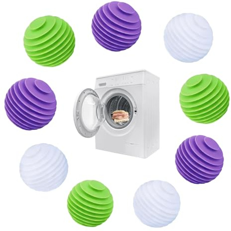 9 Stück Waschbälle für Waschmaschine - Trocknerbälle Für Wäschetrockner | Wiederverwendbare Laundry Balls for Washing Machine Bälle für Trockner Daunenjacken Waschkugel Dryer Balls für Heim Kleidung