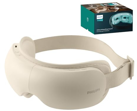 Philips Eye Massager with Heat, Mother's Day&Birthday Gifts for Women,Her, Compression Sleep Massage for Headache and Migraine Relief, Eye Strain, Stress Relief, Dry Eye, Better Sleep, Daily Use,Home