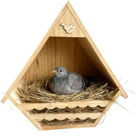 Nichoir Exterieur Habitat En Bois De Nidification Pour Moineaux | Maison D'Oiseaux De Porche Pour Mésanges Moineaux Pinsons Hirondelles et Colibris à Placer sur Pelouse Terrasse Balcon Patio
