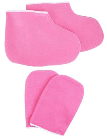 POPETPOP Juego de Guantes y Calcetines de Parafina para Spa Manos y Pies, Terapia Térmica Hidratante, Kit de Cuidado Profesional para Pedicura y Manicura, Accesorios Cera