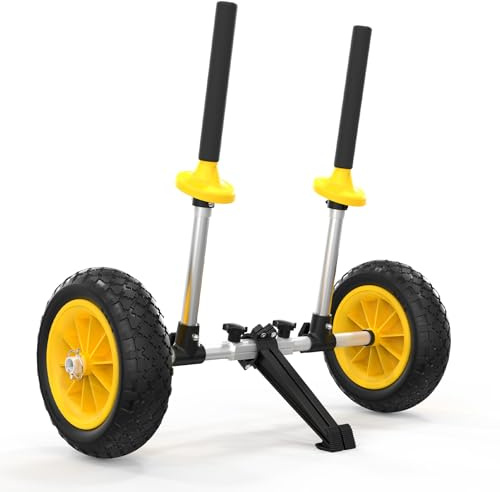 Bonnlo Foldable Kayak Trolley Kickstand Upgraded Adjustable Tube | 90kg Loading Capacity, Strap-Free, H Style, Aluminum Structure,