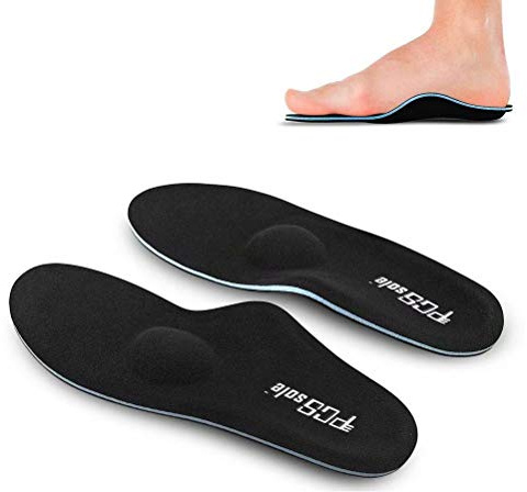 PCSSOLE High Arch stöder ortopediska inläggssulor, skoinsatser för platta fötter, plantär fasciit, fotvärk, predation, hälsmärta för män och kvinnor (EU35-36(23cm))