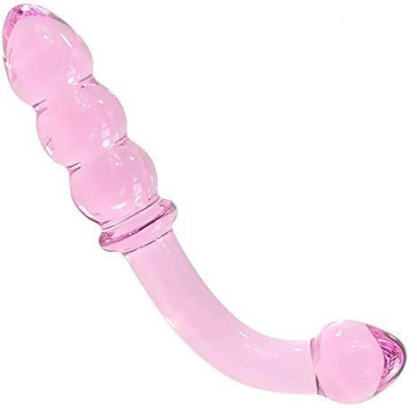 Roluck Dildo in vetro per pene di cristallo, dildo anale, plug anale, spillo, prostata, stimolazione del punto G, giocattolo sessuale per uomini, donne e masturbazione