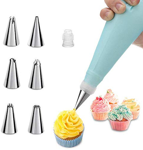 Piping Bag and Tips Cake Decorating and Baking Supplies Kit Includes Cupcake Icing Tips with Pastry Bag