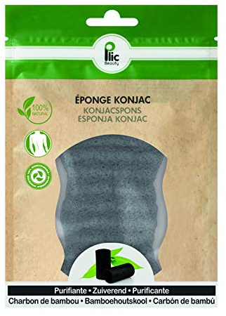 Esponja Konjac PLIC para el cuerpo de carbón de bambú