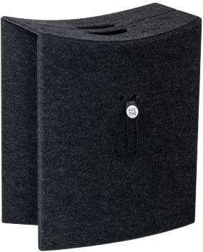 Sedus, Kretho, TAKEoSEAT, Sitzhocker, Hocker, PET Filz 100% Recyclebar, Anthrazit, Faltbar mit Tragegriff, 40x26x49cm, Belastbar bis 130kg