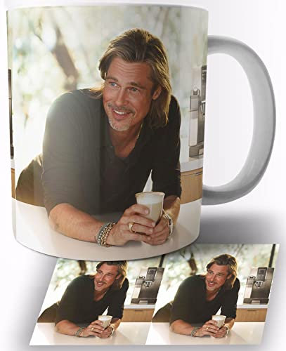 TusRelojes Brad Pitt Tasse en Céramique Blanche 325ml Mug