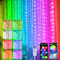 YOOWARM Rideau lumineux, 3x3m 300 LED RVB 16 millions de couleurs APP et USB, Sync avec musique Rideau lumineux intérieur multicolore pour fête intérieure et extérieure,Smart Rideau lumineux