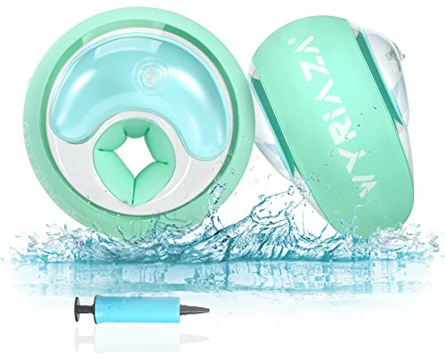 WYRIAZA Braccioli Bambini, Braccioli Gonfiabili Mare Bambino con 3 Airbag Indipendenti| Bambini di 2-6 Anni, 6-20Kgs (S, Verde)