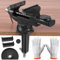 Morsa da Banco Professionale Falegname Con Base Girevole 360°, Larghezza Ganasce 80mm, in Acciaio Fuso (Nero)