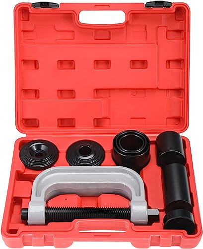 FreeTec kulled-press och U-led-utbyggnadsverktygsset – tung design, professionellt 10-delat kit med 4 x 4-adaptrar för de flesta 2WD och 4WD bilar, FT0032R
