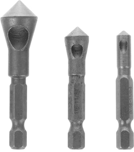 Mobestech Steel Single-end Countersink Chamfer Tool Deburring Tool Set for Plastic Aluminum Stainless Steel