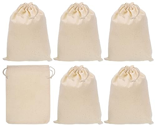 PATIKIL 23 cm x 18 cm myntväska för pengar, 6-pack bankinsättningsbyte transitväskor kassaväska med dragsko valutaväskor presentväska stil 2, beige