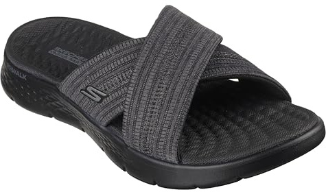 Skechers Damen GO Walk Flex Impressed Schiebe-Sandalen, Black, 38 EU