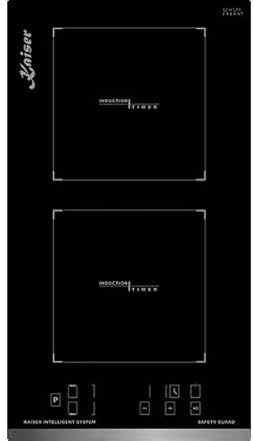 Kaiser Induktions-Kochfeld KCT 3726 FI + Grillplatte, 29 cm, Funktionsdisplay, TouchControl