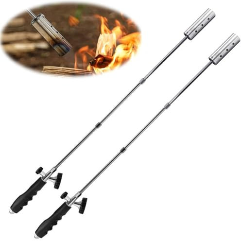 Torche de désherbage pour l'extérieur, brûleur à gaz butane, chalumeau, chalumeau de jardin, brûleur de mauvaises herbes, chalumeau de barbecue au charbon de bois (1 pièce)