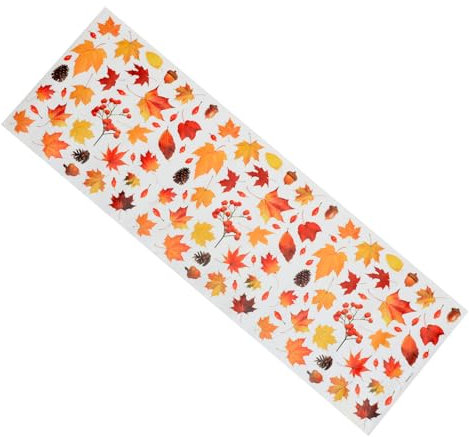 IMIKEYA PVC selbstklebender Fensteraufkleber fasching dekoration fasnachtsdeko Statische Fensteraufkleber PVC- Thanksgiving-Themenfenster Ahornblatt-