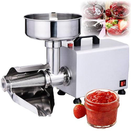 YhsPkh 370w Tomato Sauce Machine(Output: 198.4-352.7lbs/H) - Easy to Clean, Stainless Steel, Pure Copper Motor, For Tomato Sauce, Blueberry & Strawberry