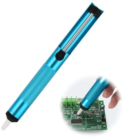 Lötpumpe,Entlötpumpe,Entlöten,Entlötsaugpumpe,Aluminiumlegierung Entlötventilpumpe,Hoch Temperaturbeständige Silikondüse Lötsauger,Desoldering Pump Für Professionelle Schweißer Lötabsaugung