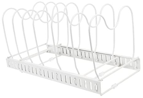 Holibanna Metall Topfdeckelhalter Aus Hochwertigem Metall Robuster Und Langlebiger Topfdeckelständer Exquisites Design Als Aufbewahrungsregal Und Dekoration Für Küche Geeignet Für